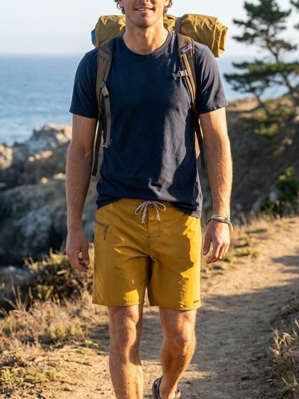 Patagonia Mustard Drawcord Hybrid Shorts - Men's 32